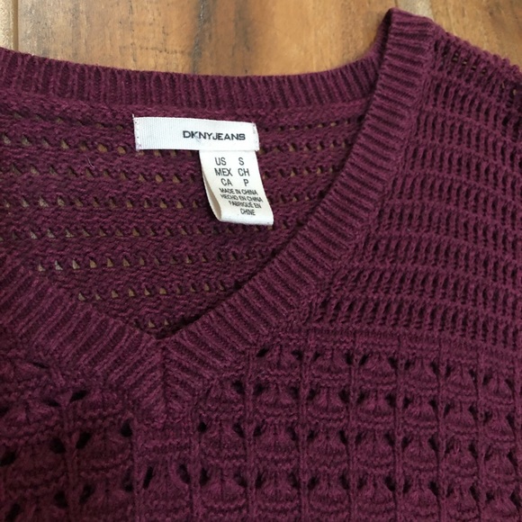 SOLD - DKNY | Burgundy Sweater - Picture 2 of 2